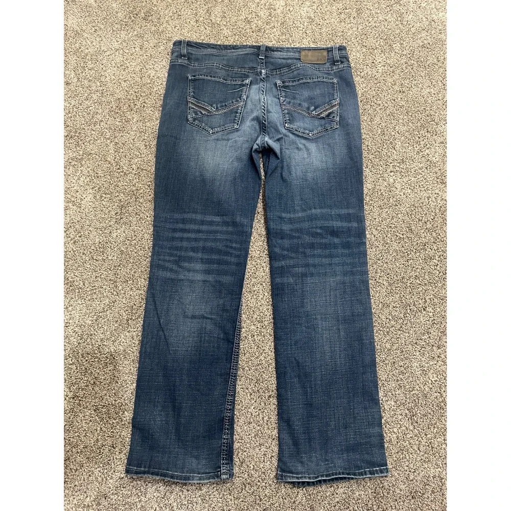 BKE Tyler Straight Leg Jeans Mens 36x32 Medium Wash Stretch Denim Blue Pants